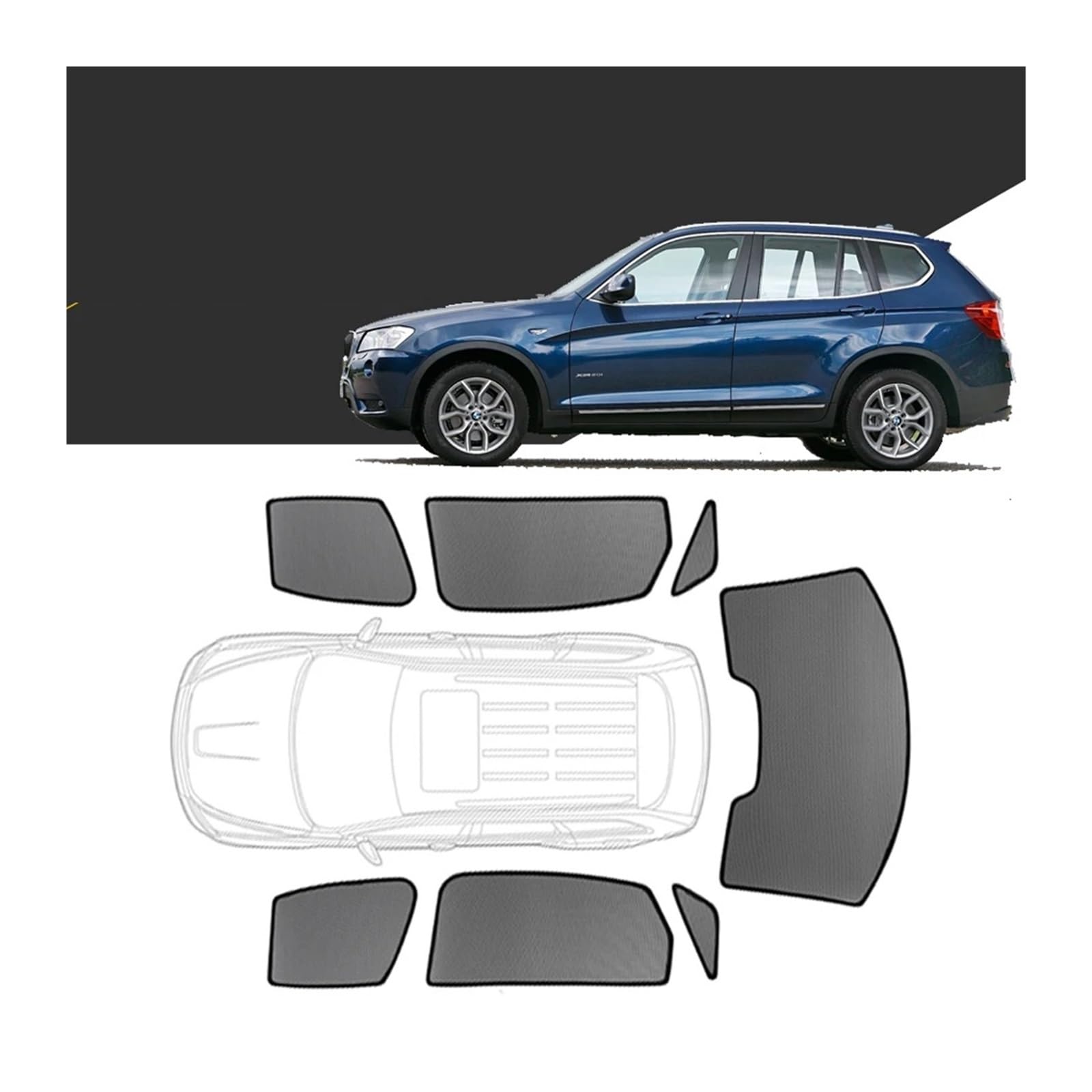 Sonnenblende Auto Für Toyota Für Land Für Cruiser Für Prado Für J150 2010-2023 Benutzerdefinierte Magnetische Autofenster Sonnenschutz SUV Vorhang Mesh Frontscheibe Rahmen Sonnenschutz Vorhang(6PCS WH von FIYFIOW