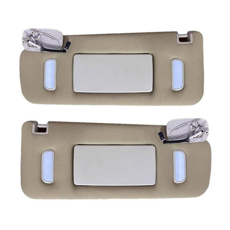 Sonnenblende Beige Sonnenblende Linke Seite Rechte Seite Für GMC Yukon Für Sierra 2007 2008 2009 2010 2011 2012 2013 2014 Auto Sonnenschutz(Beige Left and Right) von FIYFIOW