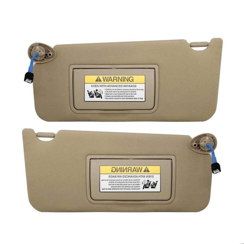 Sonnenblende Sonnenblende Fahrerseite Beifahrerseite Beige Grau Linke Seite Rechte Seite Für Accord 2013 2014 2015 2016 2017 Auto Sonnenschutz(A Pair of Beige) von FIYFIOW