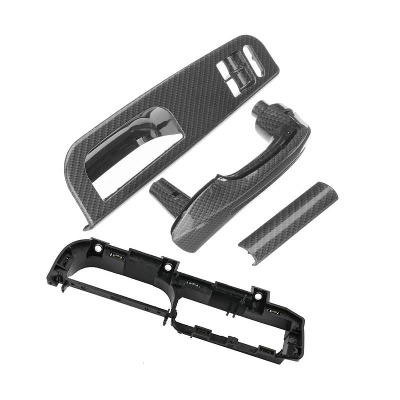 Türgriffe Innentüren 3B1867171D 1J4867180A 4 Stücke Carbon Fibre Innentür Haltegriff Abdeckung Schalter Lünette & Bracke Für VW 2 Türer Für Jetta Für Bora Für Golf MK4 Türgriff Innen(Carbon Fibre set) von FIYFIOW