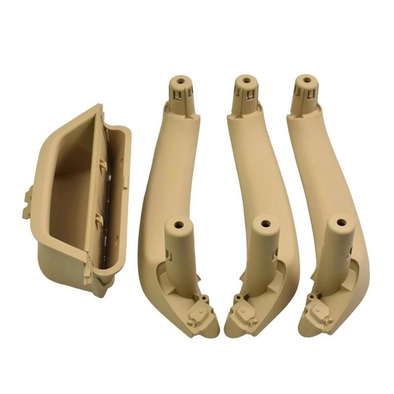 Türgriffe Innentüren Auto-Innentür-Innentürgriff-Ziehen ABS-Verkleidung Schwarz Beige Für X3 X4 F25 F26 2010 2011 2012 2013 2014 2015 2016 2017 Türgriff Innen(Beige-4Piece) von FIYFIOW