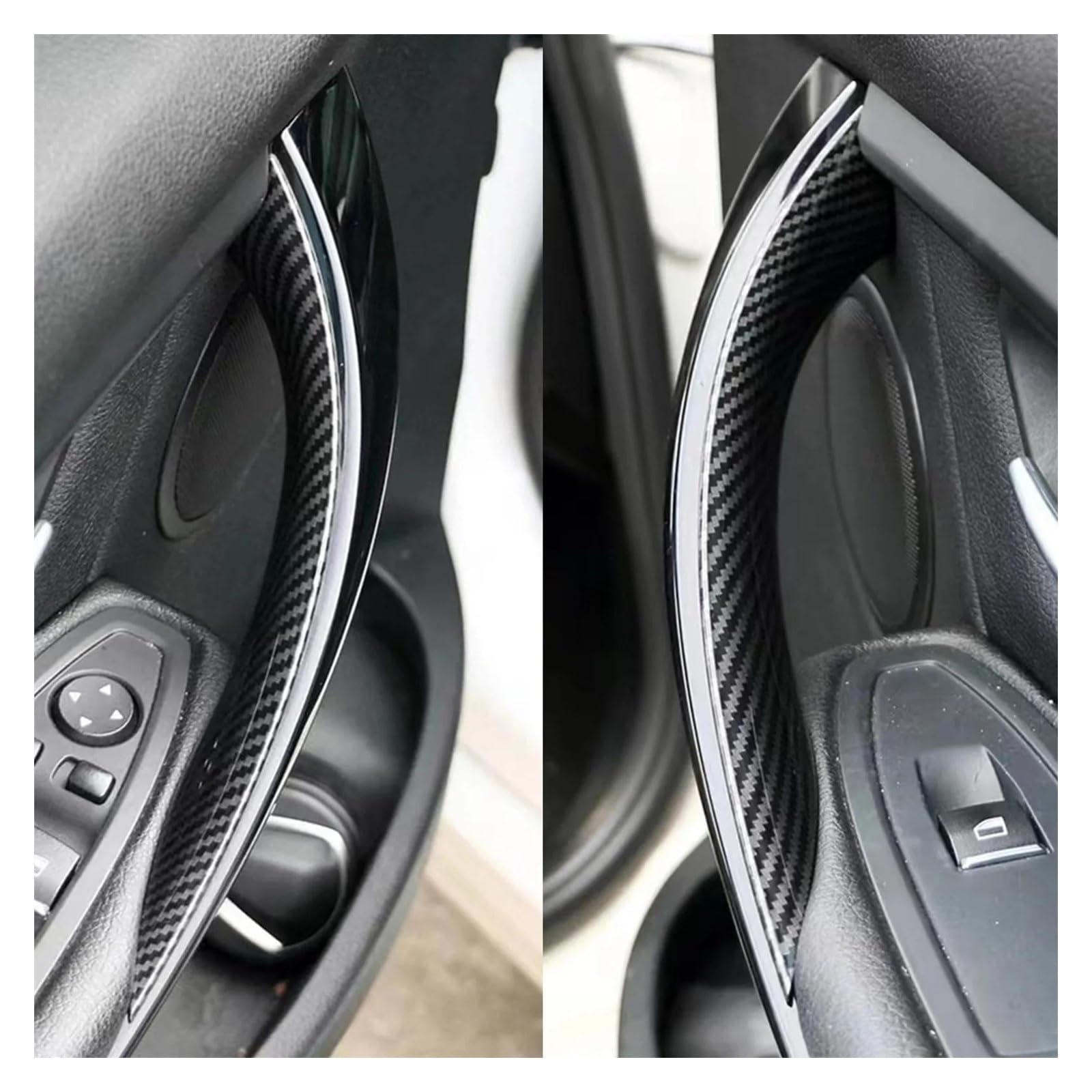 Türgriffe Innentüren Auto Innentürgriffe Innentürgriff Zugschutzabdeckung ABS Für F30 F31 F32 F34 F36 F80 F82 3er 4er 3GT Türgriff Innen(Carbon Fibre,4 Stück) von FIYFIOW