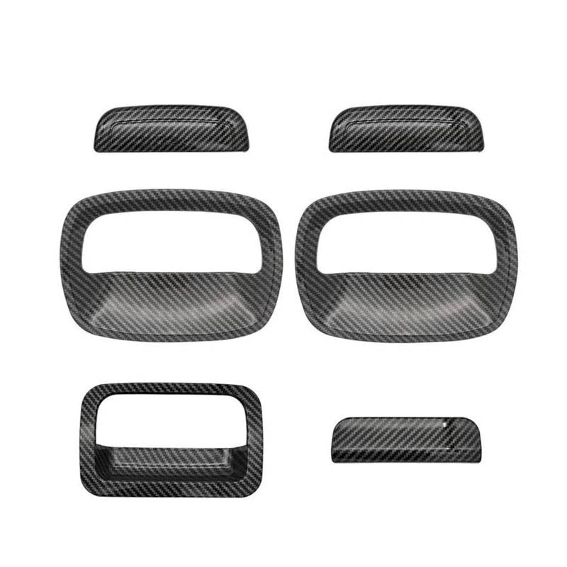 Türgriffe Innentüren Nur Für 3-Türer Für Suzuki Für Jimny JB64 JB74 2018–2024 Türgriffabdeckung Auto-Innentürgriff-Schüsselverkleidung 3 Stück/Set Türgriff Innen(Kohlefaser) von FIYFIOW