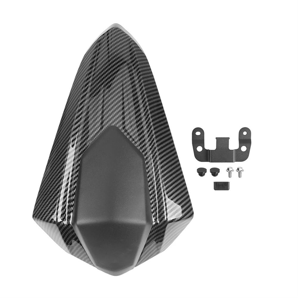 FJHEBIOUB Motorrad-Rücksitzverkleidung Für Ka&wa&sa&ki Ninja Z 125 Z125 Ninja125 2018-2021 Motorrad Hinten Passagier Solo Sitz Abdeckung Sozius Gugel Verkleidung(Carbon Fiber Look) von FJHEBIOUB