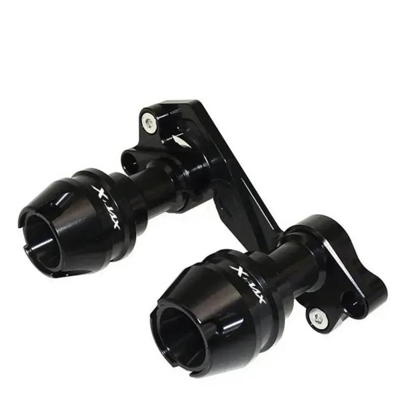 FJHEBIOUB Motorrad Schieberegler Sturzschutz Für XMAX300 Xmax 300 Zubehör Vorderrad Gabel Rad Anti-kollision Schutz Anti-Fallen Auspuffrohr Rahmen Slider(Black 2) von FJHEBIOUB