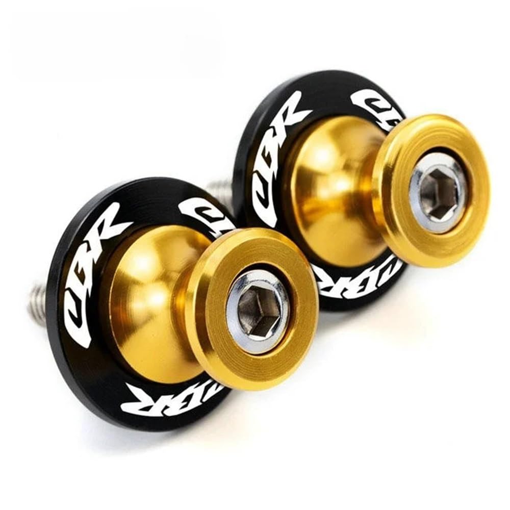 FJHEBIOUB Motorrad Schwinge Sliders Spulen Für CBR650R CBR650F CBR600RR CBR1000RR CBR500R CBR250RR Motorrad Arm Stehen Schwinge Spulen Slider(Gold) von FJHEBIOUB