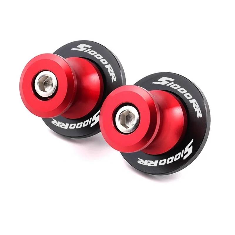 FJHEBIOUB Motorrad Schwinge Sliders Spulen Für S1000RR S1000R S1000XR S 1000 RR 2009-2024 M1000RR Motorrad CNC Schwinge Spulen Slider Stand Schrauben(Red-2) von FJHEBIOUB