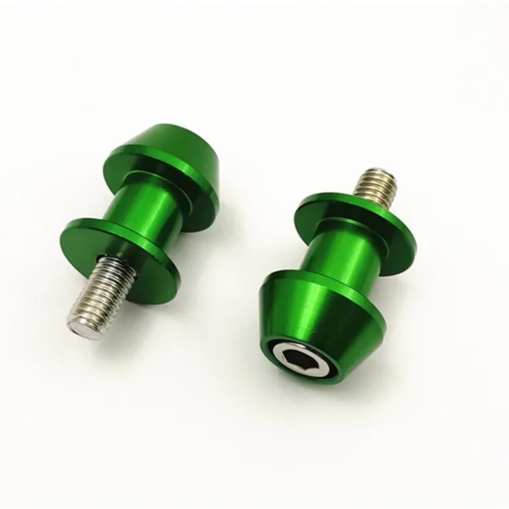 FJHEBIOUB Motorrad Schwinge Sliders Spulen Für Suzuki Für B&MW Für Ka&wa&sa&ki Für H&ONDA Für Y&AMAHA M6 M8 M10 Schwinge Sliders Spool Stand Schraube(10mm - Green) von FJHEBIOUB