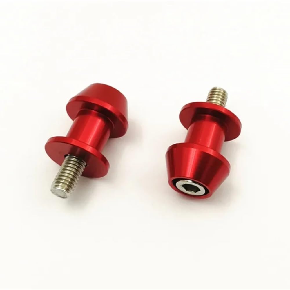 FJHEBIOUB Motorrad Schwinge Sliders Spulen Für Suzuki Für B&MW Für Ka&wa&sa&ki Für H&ONDA Für Y&AMAHA M6 M8 M10 Schwinge Sliders Spool Stand Schraube(10mm - Red) von FJHEBIOUB