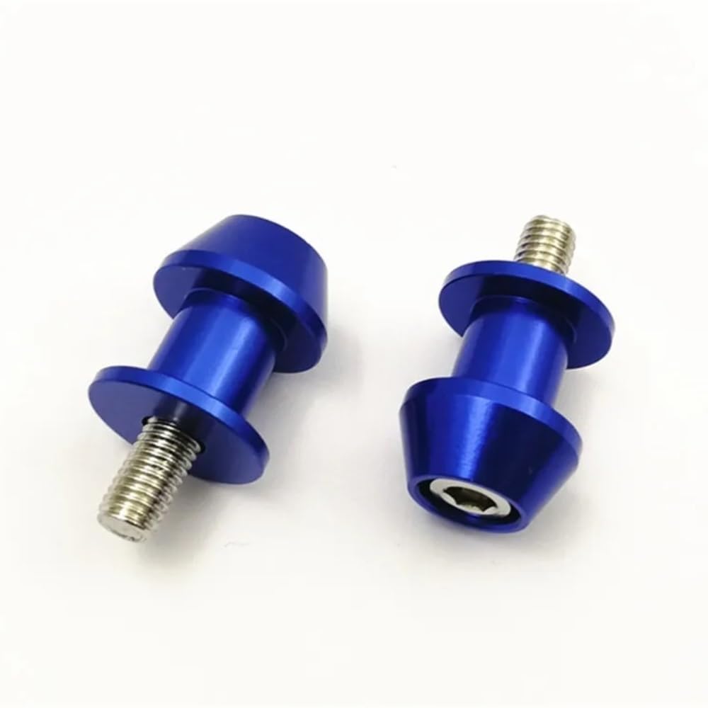 FJHEBIOUB Motorrad Schwinge Sliders Spulen Für Suzuki Für B&MW Für Ka&wa&sa&ki Für H&ONDA Für Y&AMAHA M6 M8 M10 Schwinge Sliders Spool Stand Schraube(6mm - Blue) von FJHEBIOUB