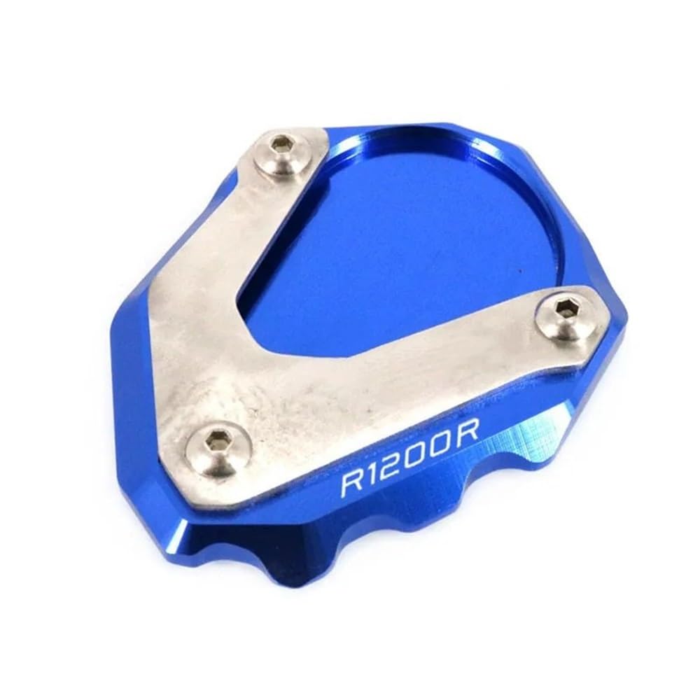 FJHEBIOUB Motorrad Seitenständer Platte Für B&MW R1200R R1200 R 2006-2014 Motorrad Kickstand Fuß Seitenständer Verlängerung Pad Stützplatte(Blue) von FJHEBIOUB