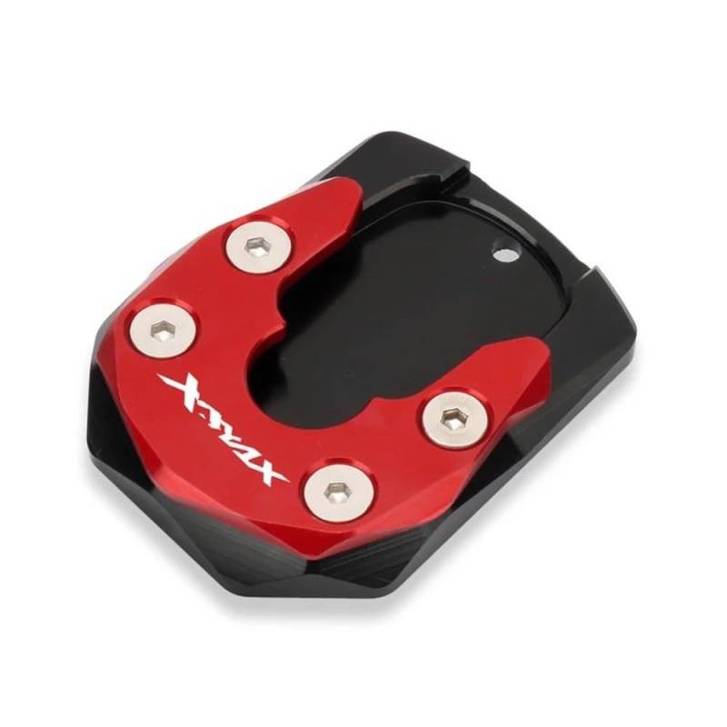 FJHEBIOUB Motorrad Seitenständer Platte Für Y&AMAHA XMAX300 X-MAX 300 X-MAX300 2023 + Motorrad CNC Ständer Fuß Seite Stehen Verlängerung Pad Unterstützung Platte(Red) von FJHEBIOUB