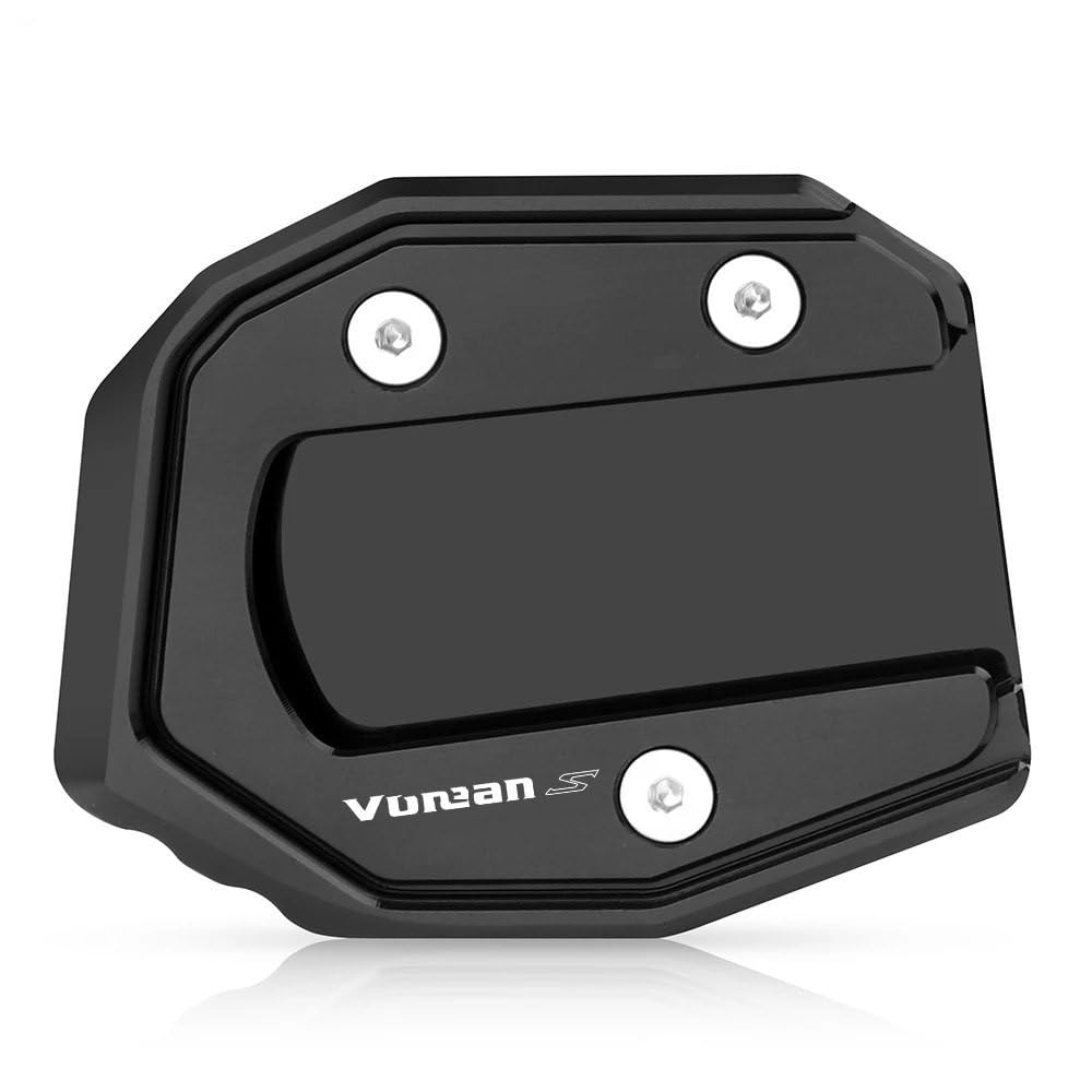 FJHEBIOUB Motorrad-Seitenständerpolster Für KA&WA&SA&KI Vu&lc&an S VN650 VN 650 2015-2023 Motorrad CNC Kickstand Fuß Seitenständer Verlängerung Pad Stützplatte(Black) von FJHEBIOUB