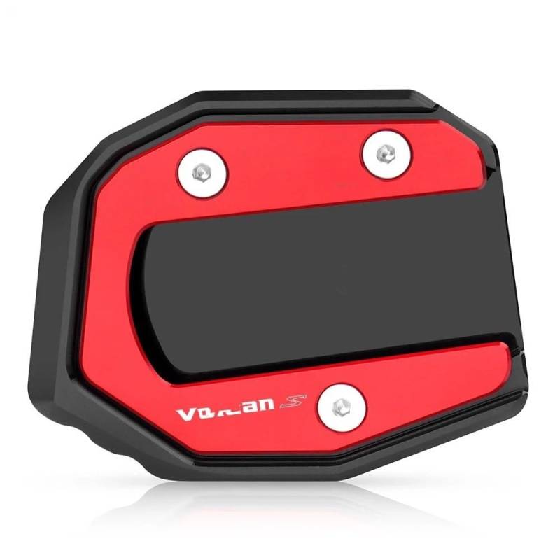 FJHEBIOUB Motorrad-Seitenständerpolster Für KA&WA&SA&KI Vu&lc&an S VN650 VN 650 2015-2023 Motorrad CNC Kickstand Fuß Seitenständer Verlängerung Pad Stützplatte(Red) von FJHEBIOUB