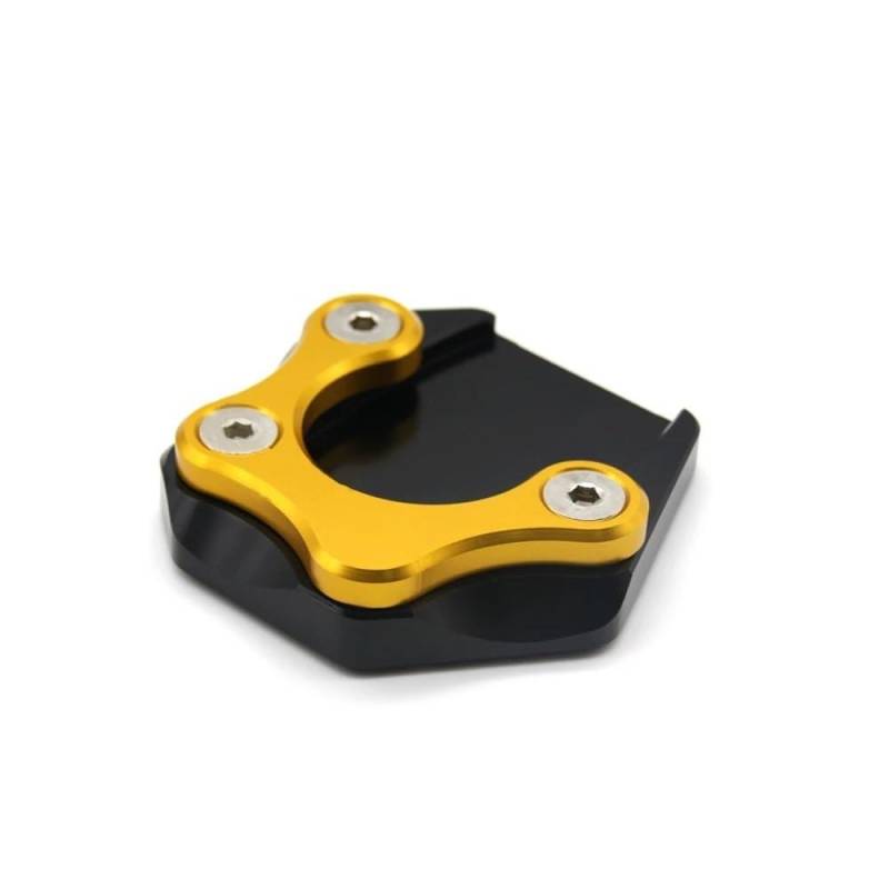 FJHEBIOUB Motorrad-Ständer-Verlängerungsauflage Für Suzuki GSR750 GSR 750 2011-2016 Motorrad Kickstand Fuß Seitenständer Verlängerung Pad Stützplatte(Gold) von FJHEBIOUB