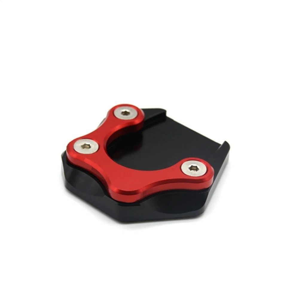 FJHEBIOUB Motorrad-Ständer-Verlängerungsauflage Für Suzuki GSR750 GSR 750 2011-2016 Motorrad Kickstand Fuß Seitenständer Verlängerung Pad Stützplatte(Red) von FJHEBIOUB