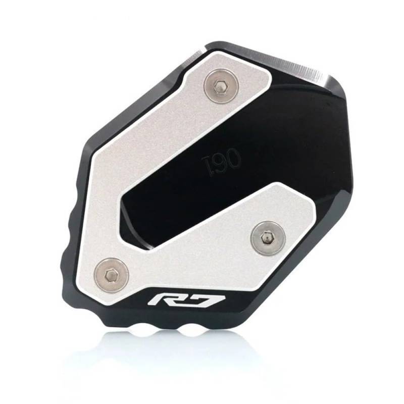 FJHEBIOUB Motorrad-Ständerplatte Für Y&AMAHA YZF-R7 YZF R7 YZFR7 2021 2022 2023 Motorrad CNC Kickstand Fuß Seitenständer Verlängerung Pad Stützplatte(Black) von FJHEBIOUB