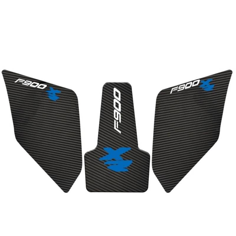 FJHEBIOUB Motorrad Tank Aufkleber Für B&MW F900XR F900 F 900 XR 2020-2022 Motorrad Anti Slip Heizöl Tank Kappe Pad Seite Knie Grip Aufkleber(1 Set - Blue) von FJHEBIOUB