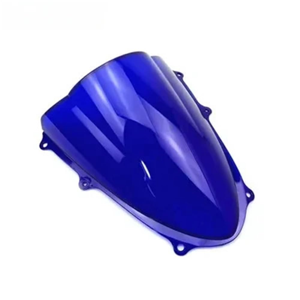 FJHEBIOUB Motorrad Windschutzscheibe Für Suzuki GSXR 1000 R GSX-R1000 K9 2009-2016 Motorrad Double Bubble Windschutzscheibe(Blue) von FJHEBIOUB