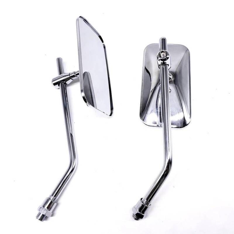 FJHEBIOUB Motorradspiegel-Set Für H&ONDA Für Y&AMAHA Für Ducati Motorrad Rückspiegel Mit 10mm Schrauben Universal Platz Retro Modifizierte Motorrad(Chrome) von FJHEBIOUB