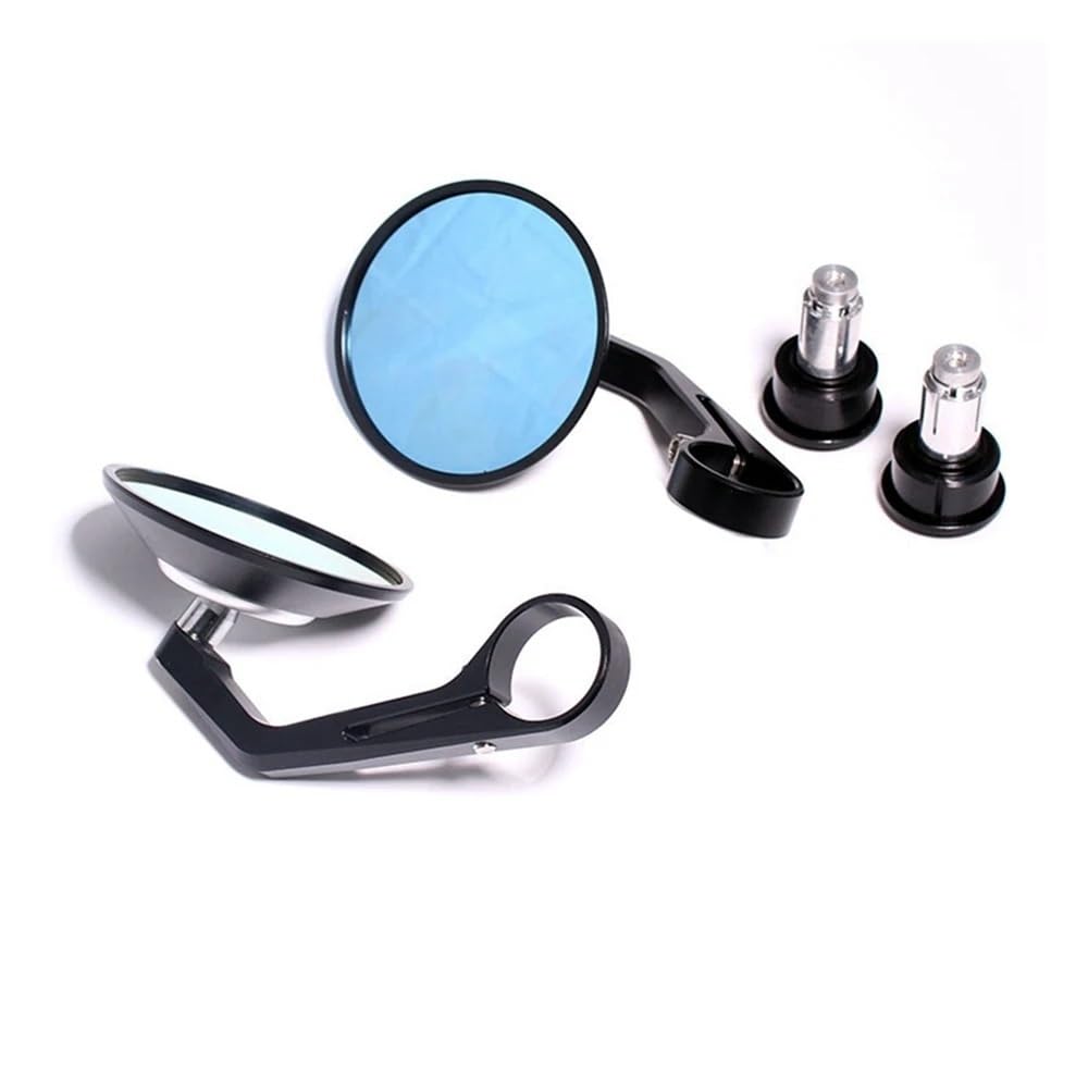 FJHEBIOUB Motorradspiegel-Set Für Ka&wa&sa&ki Für H&ONDA Für Suzuki Für Y&AMAHA Für B&MW Für Ducati 7/8" Runde CNC Motorrad Seitenspiegel Bar End von FJHEBIOUB