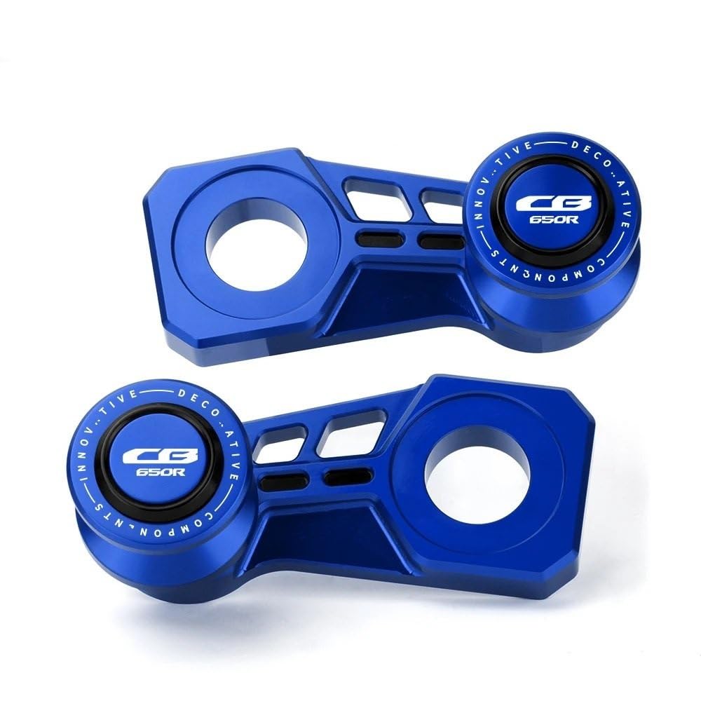 Motorrad Schwinge Sliders Spulen Für CB650R CB 650R 2019-2023 Motorrad Hinterrad Achse Slider Block Schwinge Spulen Stand Schrauben(Blue) von FJHEBIOUB