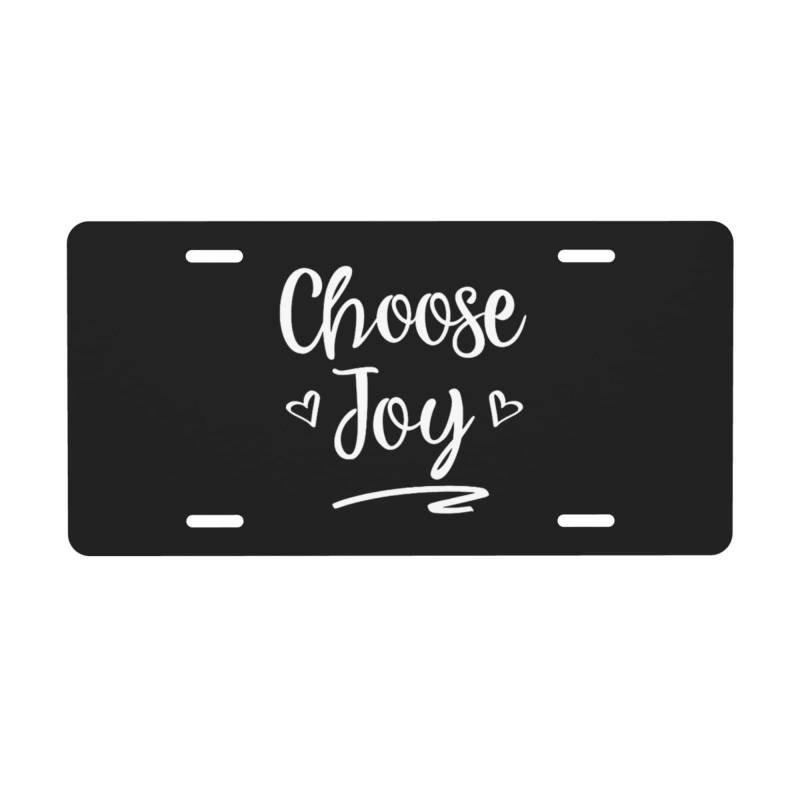 Choose Joy Nummernschild, 15,2 x 30,5 cm, Auto-Kennzeichen zur Dekoration vorne aus Aluminiummetall für Auto, LKW oder SUV von FJQWKLF