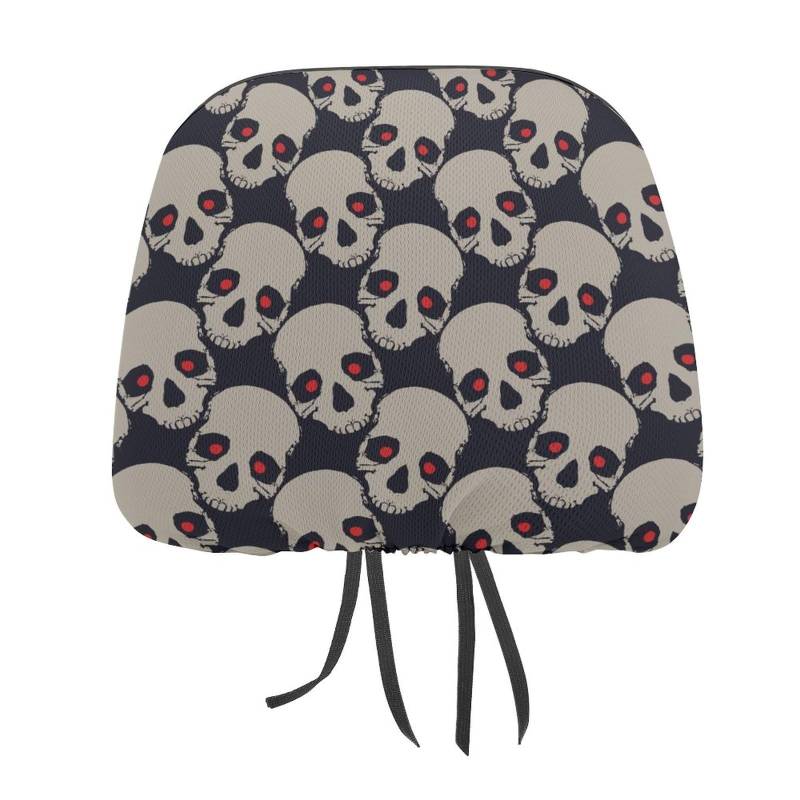 FJQWKLF Spooky Pattern05 Auto-Kopfstützenbezüge, neuartiger Druck, universelle dekorative Bezüge, 2er-Pack Kopfstützenbezüge von FJQWKLF