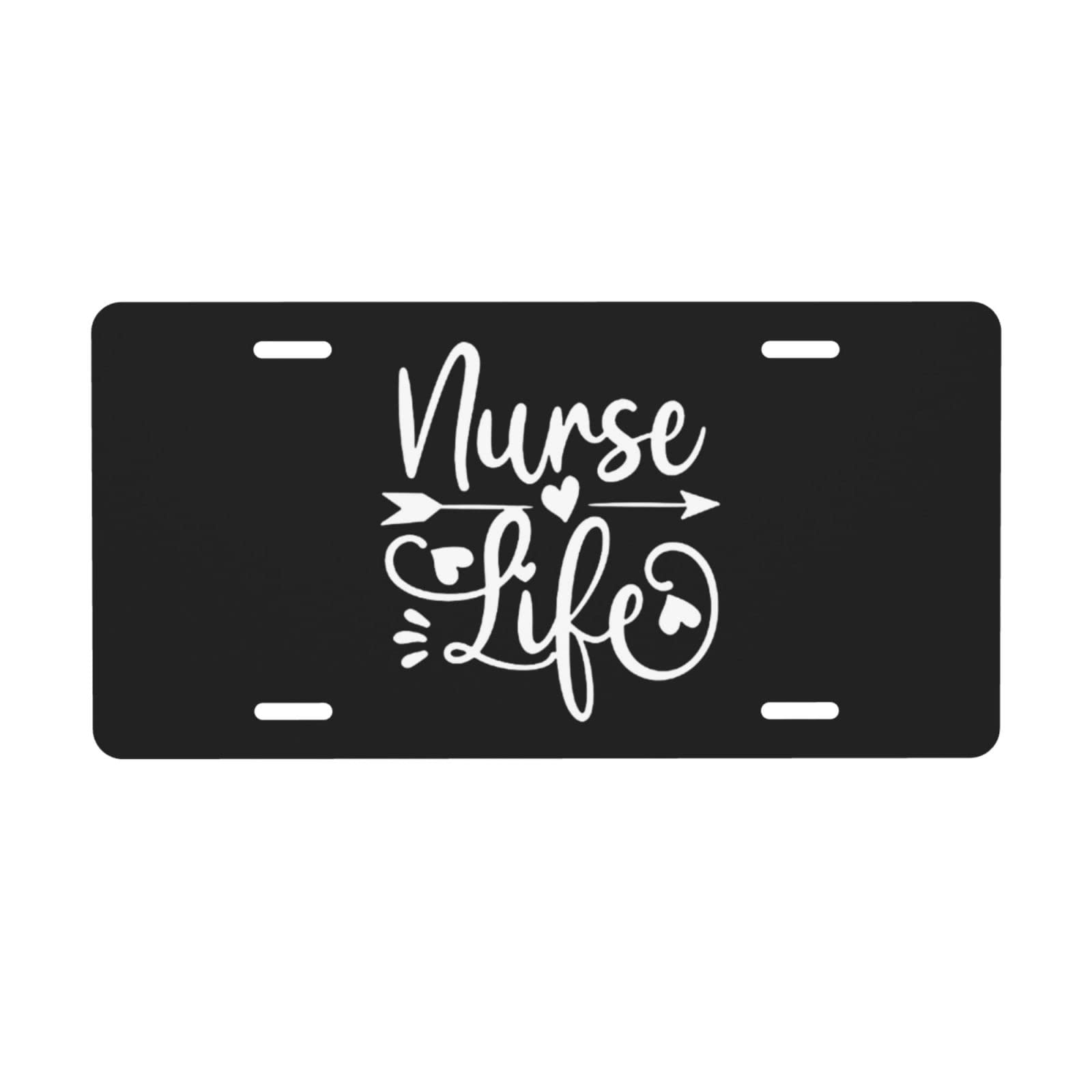 Nummernschild „Nurse Life, 15,2 x 30,5 cm, Autoschild zur Dekoration vorne aus Aluminiummetall für Auto, LKW oder SUV von FJQWKLF