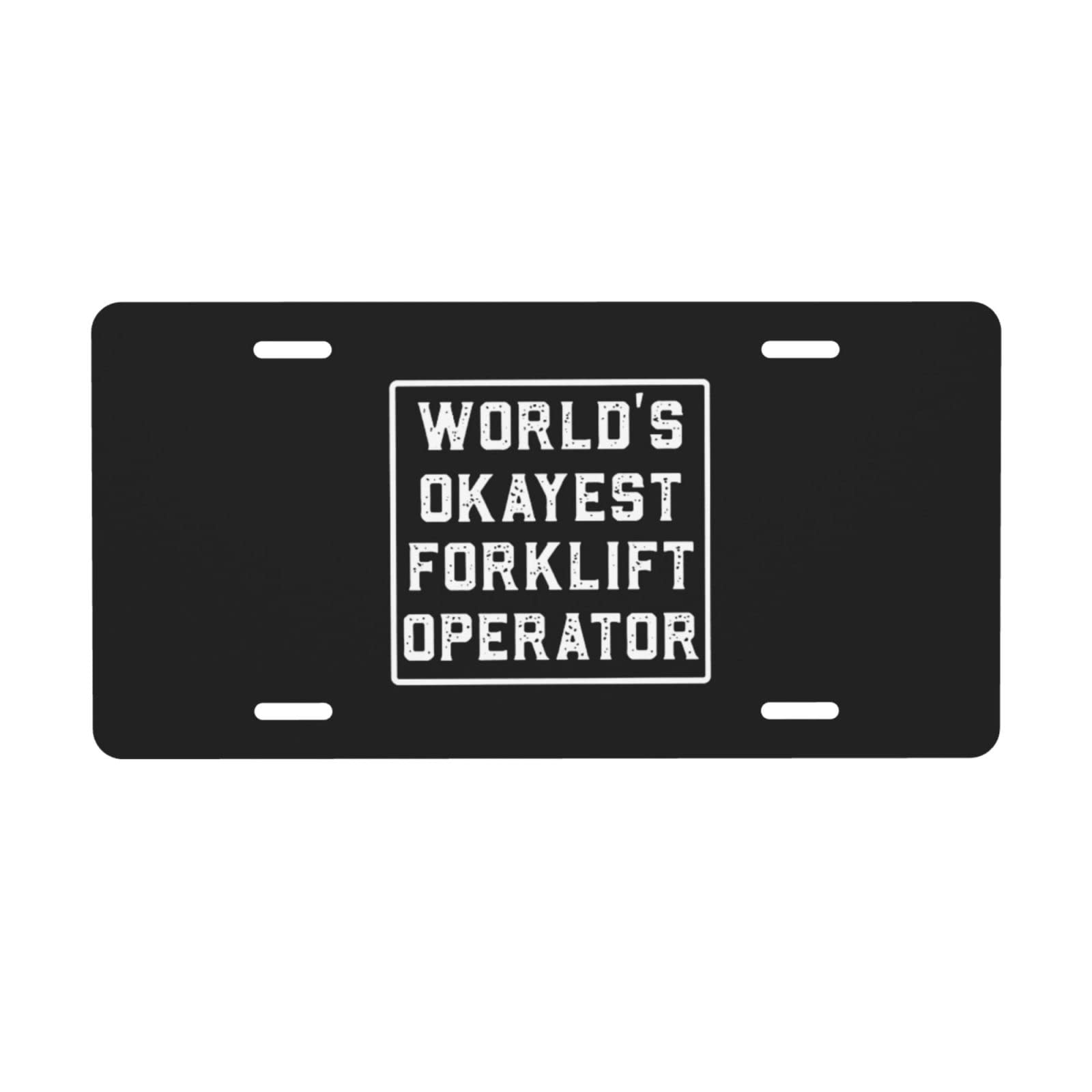 Nummernschild für Gabelstaplerfahrer, 15,2 x 30,5 cm, Autoschild zur Dekoration vorne aus Aluminiummetall für Auto, LKW oder SUV von FJQWKLF