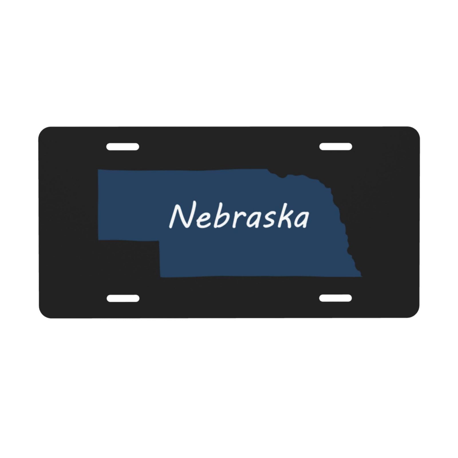 Nummernschild mit Geländekarte von Nebraska für die Vorderseite des Autos, Nummernschilder, 6 x 12 Zoll, Metall-Autoschilder, Etikett, Vanity-Neuheit, Auto-Dekor-Etikett von FJQWKLF