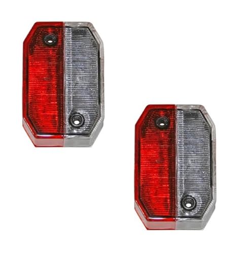 FKAnhängerteile 2 x Lichtscheibe Aspöck Flexipoint 1 rot/Weiss - Ersatzglas neu - 18-8165-037 von FKAnhängerteile