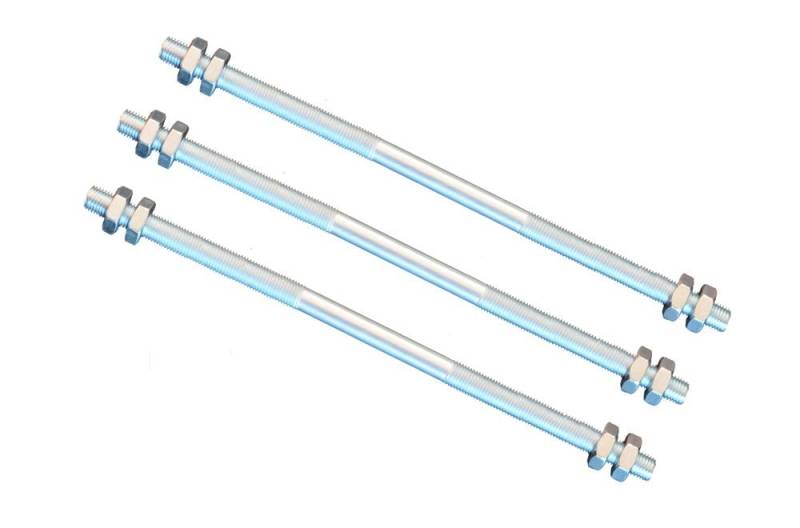 FKAnhängerteile 3 Stück Gewindestange M12 Rechts - Links Gewinde 500 mm + 4 Muttern von FKAnhängerteile