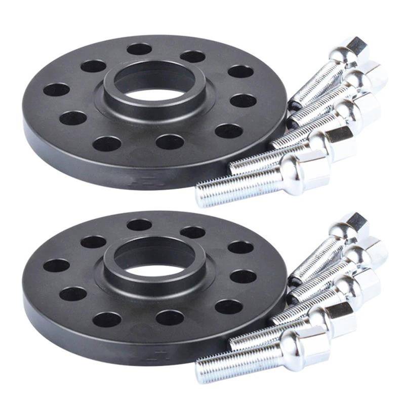 Langlebiges Zubehör 2PCS 15mm Auto Rad Spacer Geschmiedete Aluminium Distanzscheiben Reifen Nabe Spacer Distanzscheiben Für A1 A2 A3 A4 A6 (C4 C5 C6) A8 (4E) TT(Black 40mmball bolt) von FKHBZM