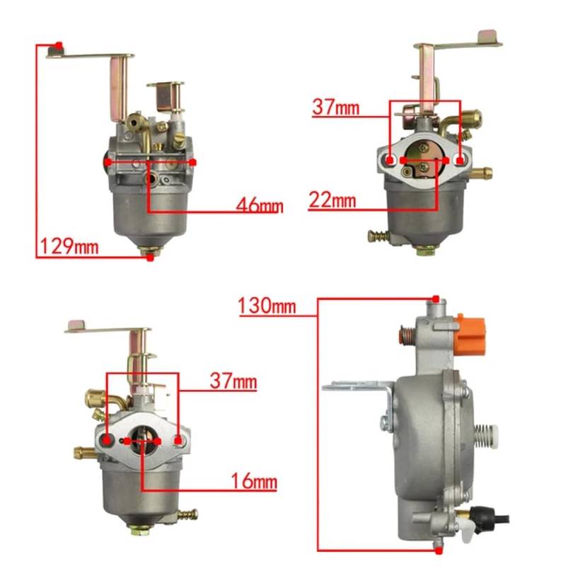 1KW 154F GT241 Dual-Fuel-Generator LPG Vergaser NG Conversion P15A-LPG Ersatz-Vergaser-Vergaser-Set von FKLGRDRD