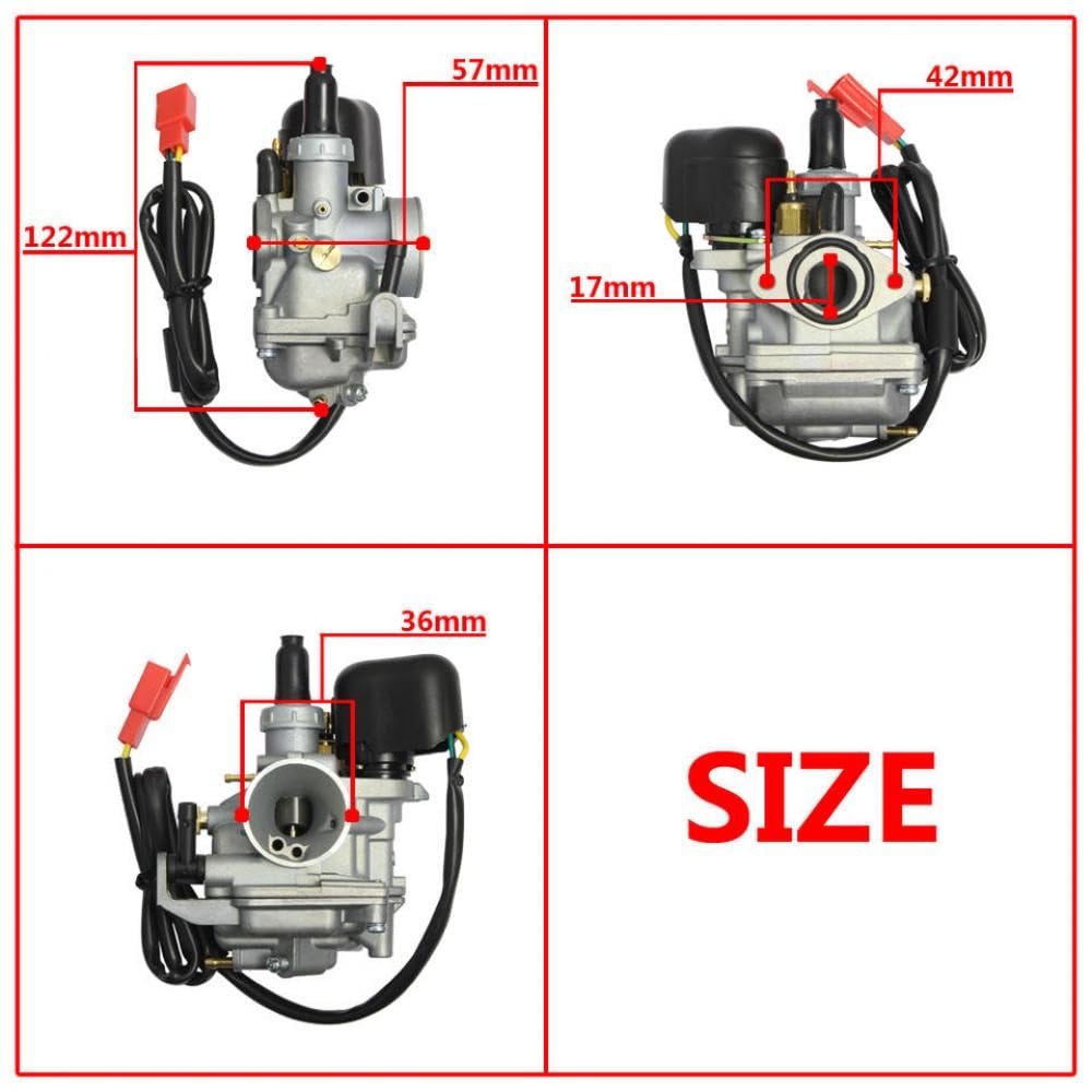 Carburetor für 50ccm 2-Takt lässt 50 Ay Katana UX 50 W Zillion Scooter kompatibler Ersatz von FKLGRDRD