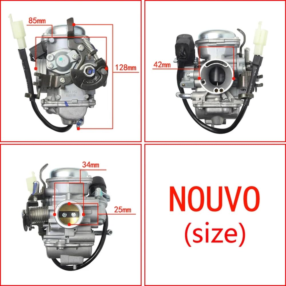 TPS Carburetor kompatibel mit Nouvo Exciter 125cc und Motorrädern der Nouvo -Serie von FKLGRDRD