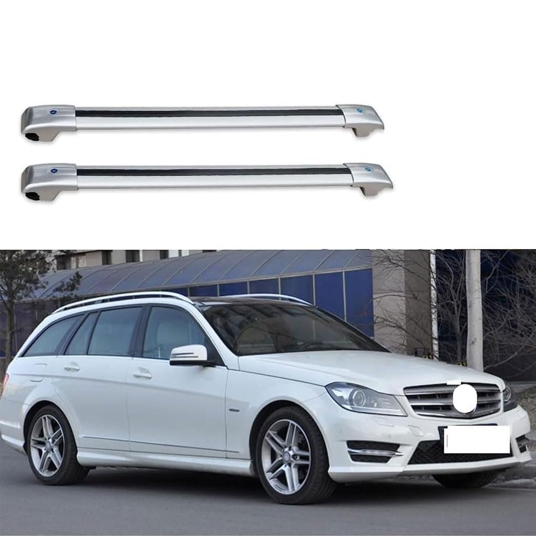 Auto Dachträger für Benz C Class W204 5-Door Estate 2007-2014,Aluminium Dachgepäckträger Relingträger Dachbox Relingträger Auto Zubehör von FKLJRRD