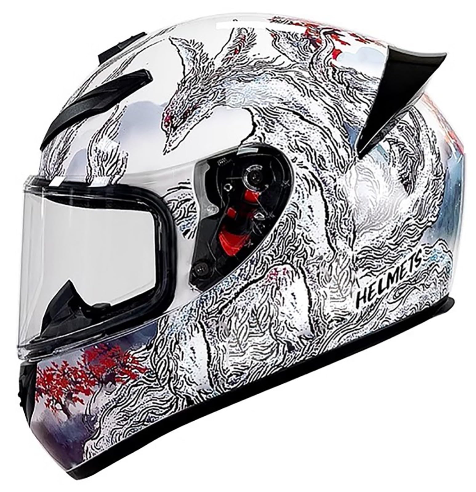 Helm Für Motorräder Full-Face Motorcycle Helmet Tragbarer Integralhelme Flip-Up Motorradhelm Zertifizierung Von DOT Schneemobilhelm H, XXXL=63~64CM von FKPYVKUJ