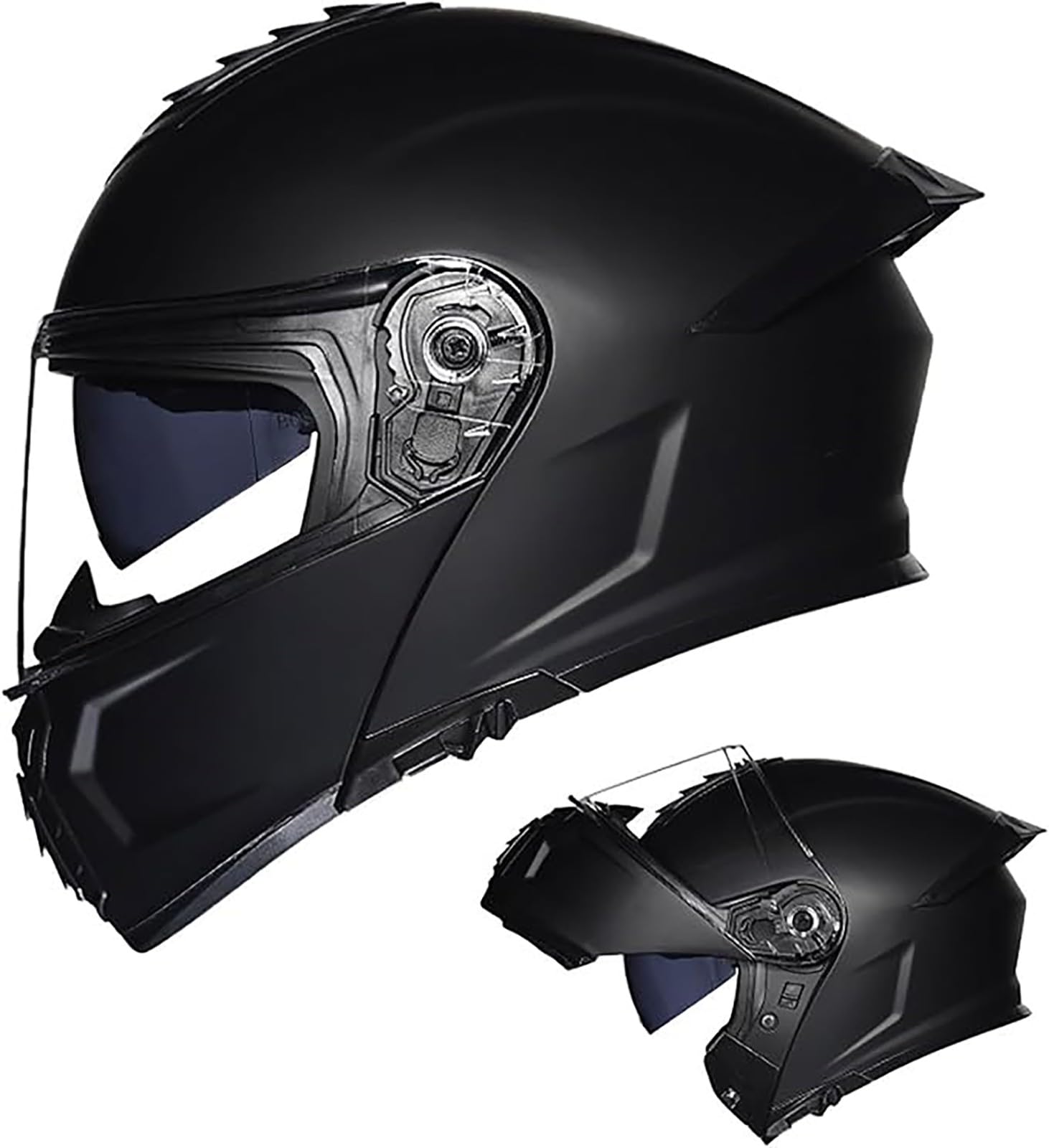 Integral-Motorradhelm Klapphelm Mit Doppelter Sonnenblende DOT-Zertifiziertes Racing-Motorradhelm Geeignet Für Erwachsene Männer Und Frauen B, L=(57~58CM) von FKPYVKUJ