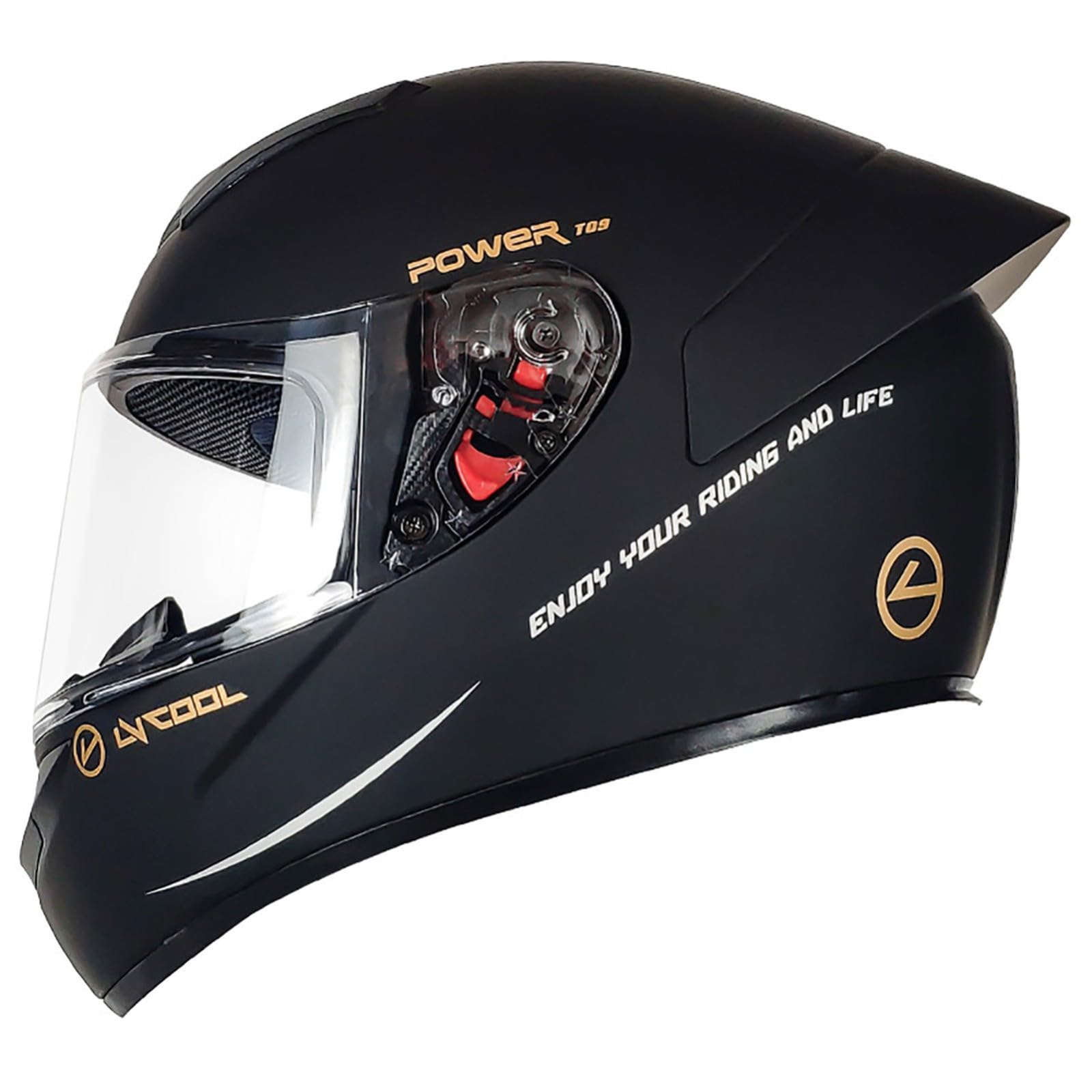 Integralhelm Für Motorradfahrer, Integralhelm Für Motorradfahrer Und Erwachsene, Unisex, ECE-Geprüft, Für Motorrad, Moped, Straßenrad, Rennhelm E, XL(61~62CM) von FKPYVKUJ