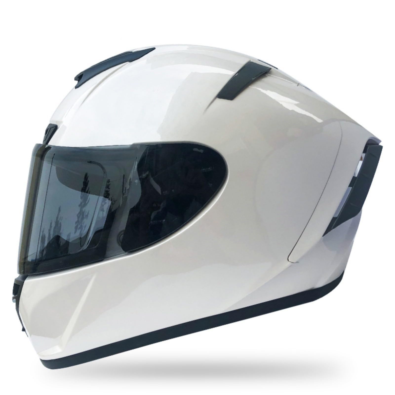 Klappbarer Integralhelm Für Motorradfahrer, Unisex-Erwachsener Integralhelm Für Motorradfahrer, Moped-Straßenrennhelm, Elektromotorradhelm, DOT-Zertifizierung F, XL(58~60CM) von FKPYVKUJ