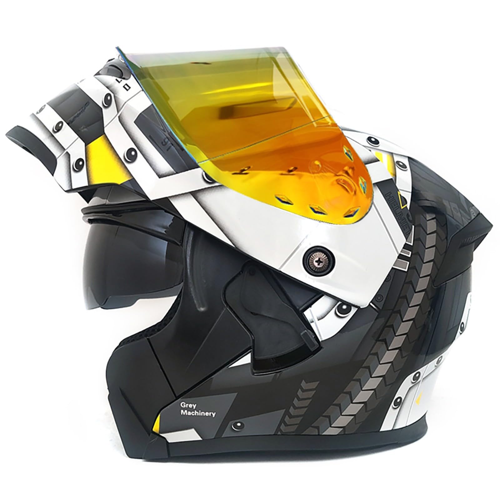 Klapphelm Motorradhelm ECE-R 22.06 Zertifiziert Integralhelm Für Damen Und Herren Jethelm Mit Kinnschutz Scooter Roller Moped Helm Mit Sonnenblende A,L/{59~60cm} von FKPYVKUJ