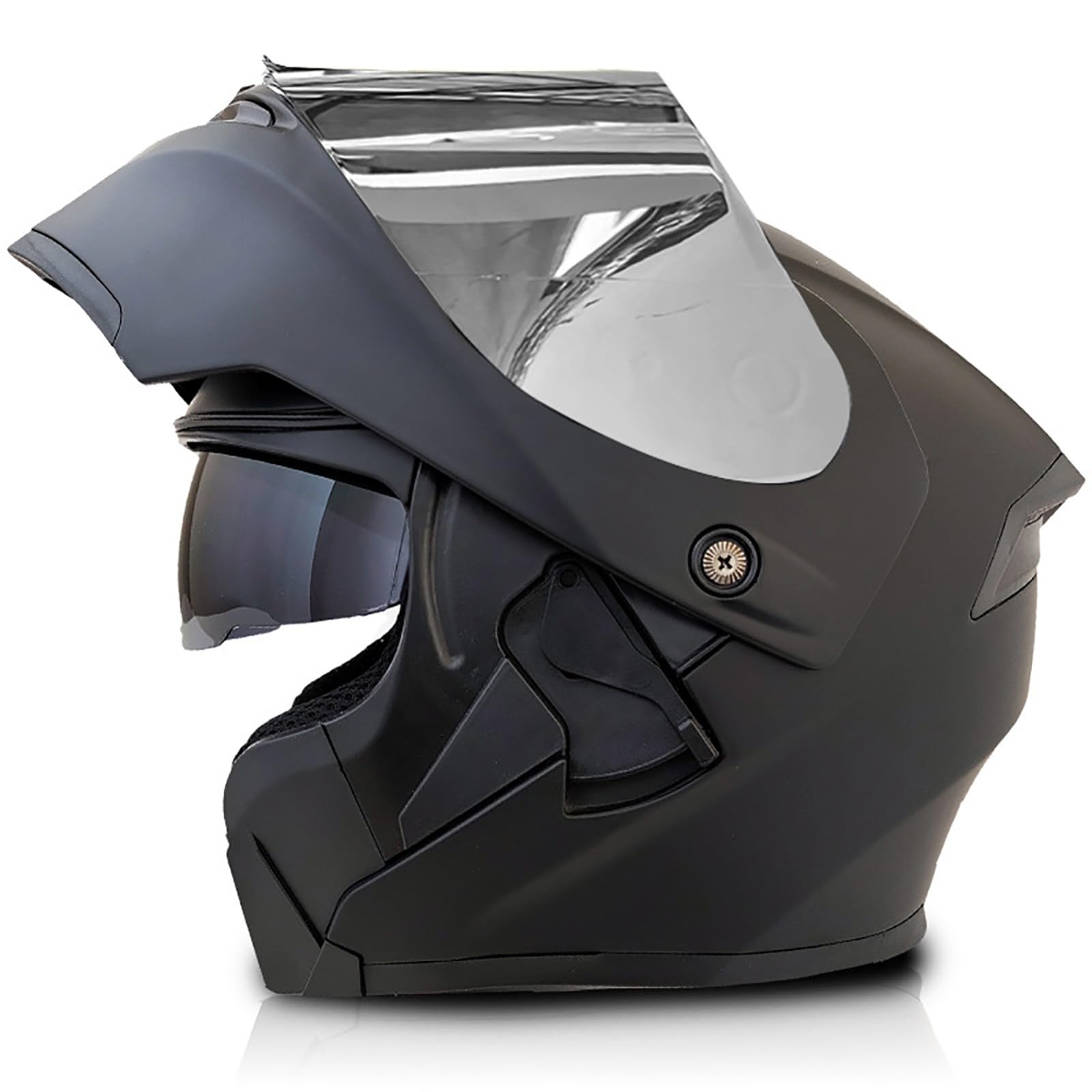 Klapphelm Motorradhelm ECE-R 22.06 Zertifiziert Integralhelm Für Damen Und Herren Jethelm Mit Kinnschutz Scooter Roller Moped Helm Mit Sonnenblende H,L/{59~60cm} von FKPYVKUJ