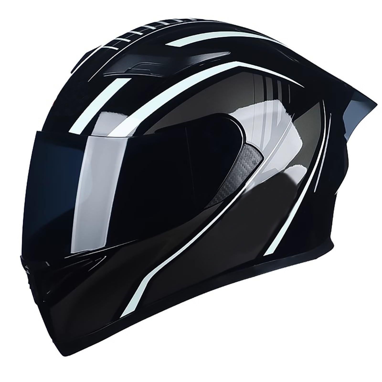 Modularer Integral-Motorrad-Klapphelm Mit Integriertem Doppelvisier Für Erwachsene, Herren Und Damen, Straßenrennhelm, DOT 2206-Zugelassener Straßenrenn-Motocross-Helm C, XXXL=64~65CM von FKPYVKUJ