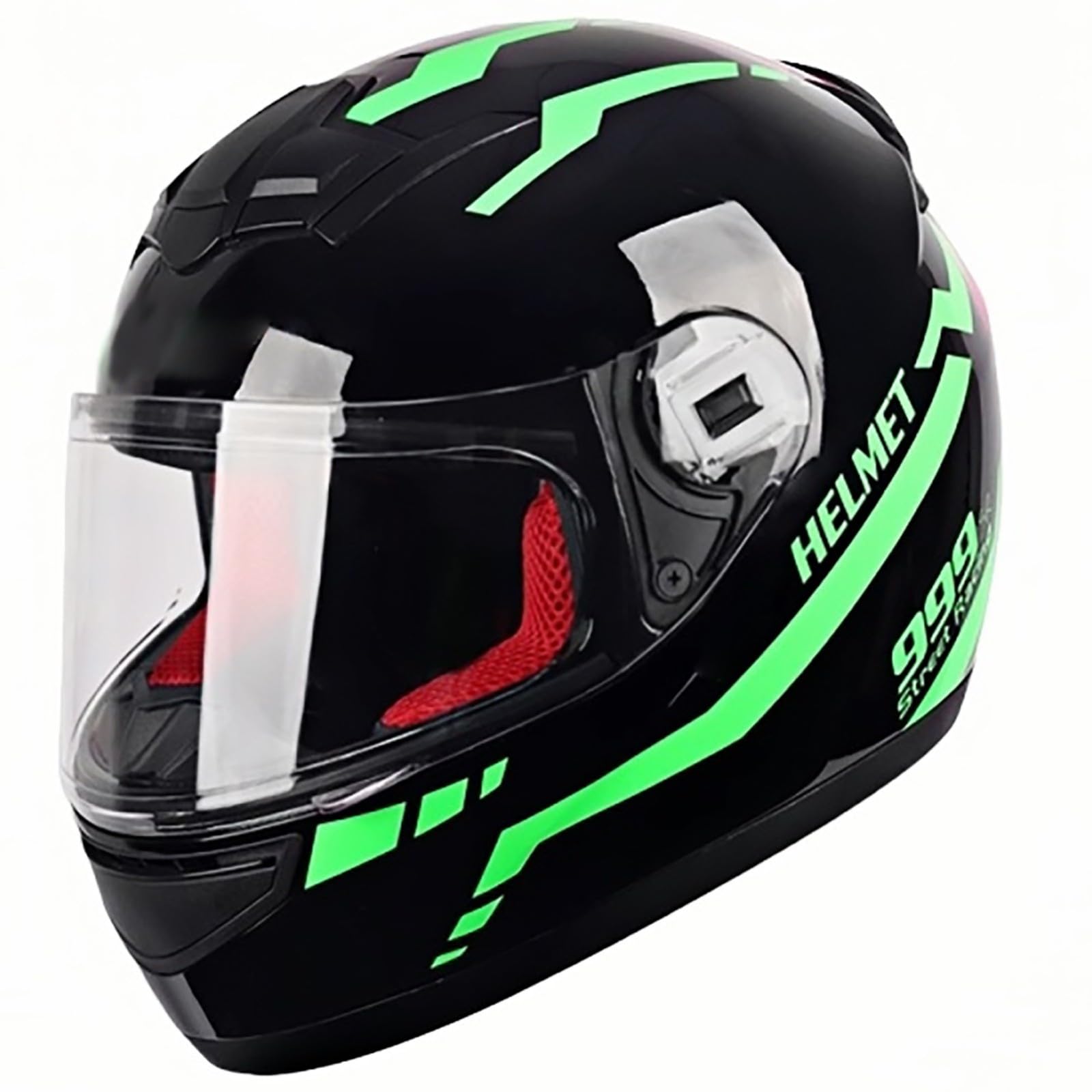 Motorrad-Integralhelm, Klapphelm, Doppelvisier, Integriertes Motorrad Für Erwachsene, Männer Und Frauen, ECE-Geprüfter Renn-/Straßenrad-Motocrosshelm Für Erwachsene B,S/{52~54cm} von FKPYVKUJ