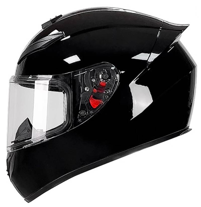 Motorradhelm, Integralhelm Klapphelm Motorrad Herren Damen Rollerhelm-Helm Mit Doppelvisier, ECE Zertifiziert Integralhelm Full Face Street Motorrad Kopfbedeckung Motorradhelm H, XXL=61~62CM von FKPYVKUJ