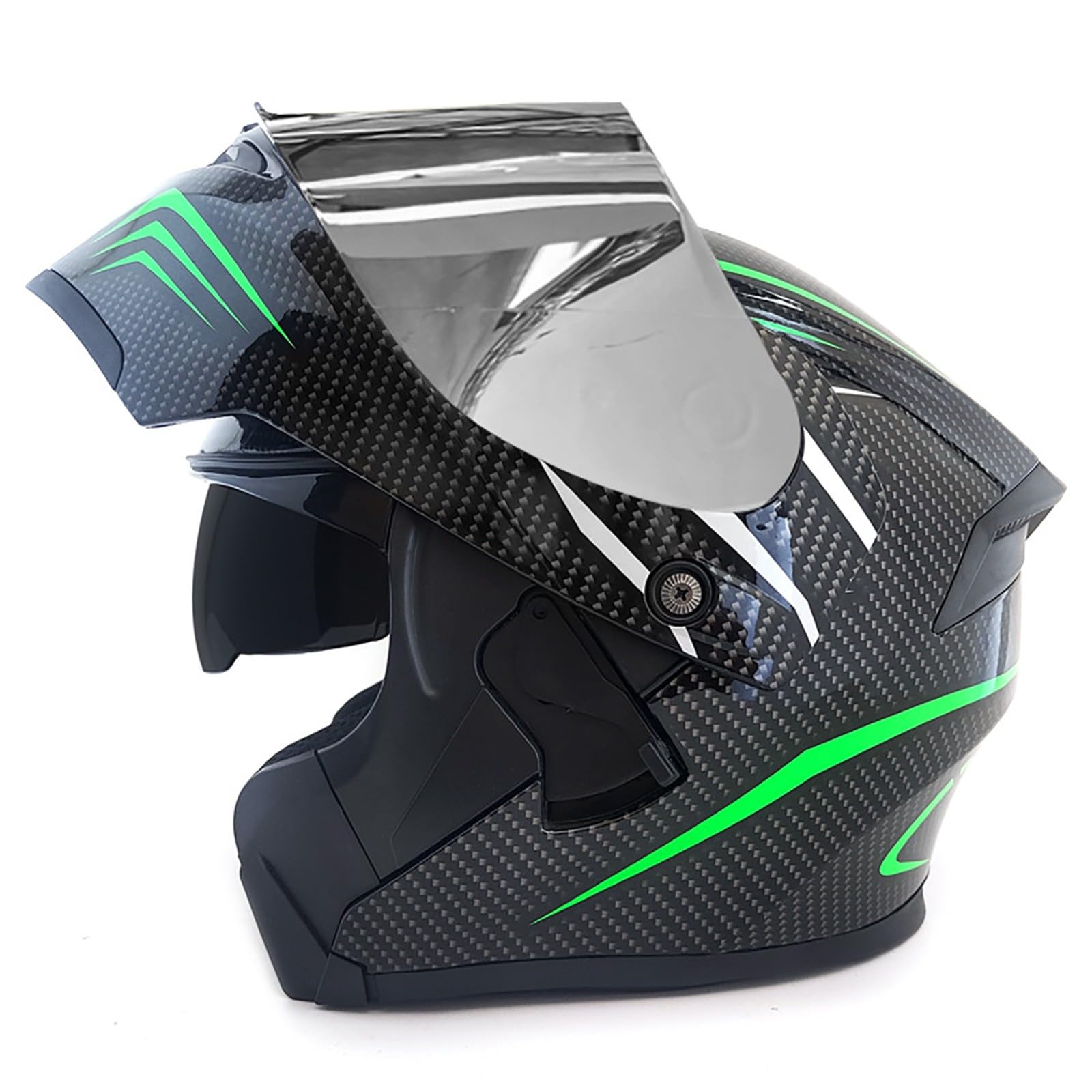 Motorradhelm Integralhelm Motorradhelm Mopedhelm Comfort, Integralhelm Mit Sonnenblende ECE/DOT-Zugelassen Motorrad-Integralhelm A,L/{59~60cm} von FKPYVKUJ