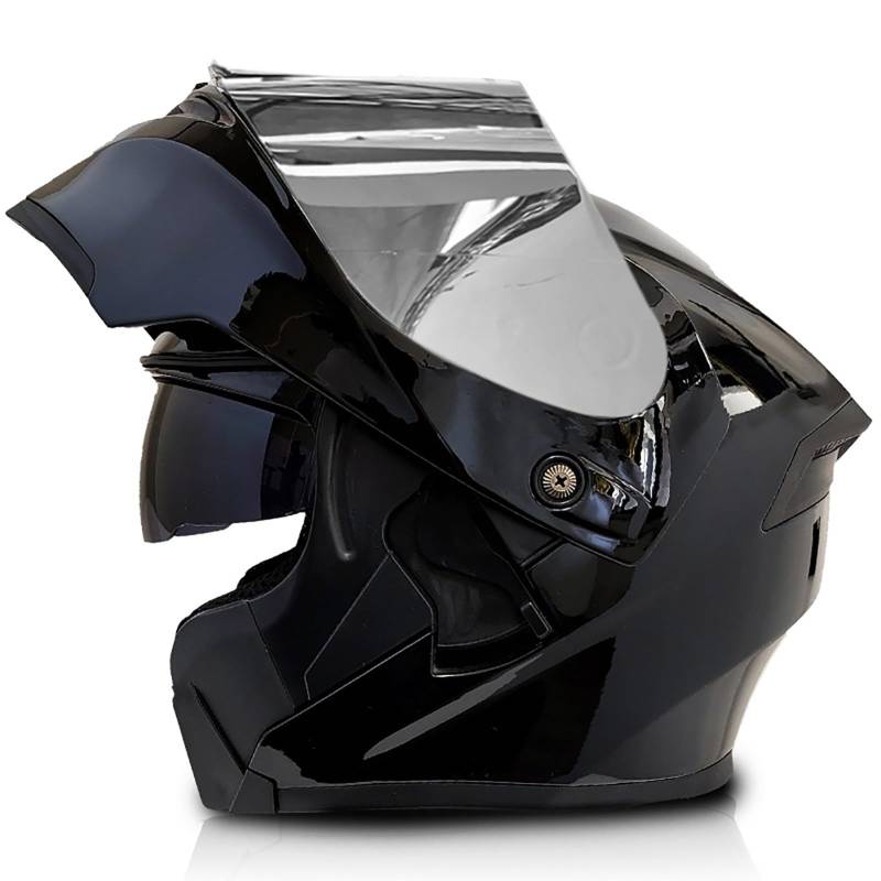 Motorradhelm Integralhelm Motorradhelm Mopedhelm Comfort, Integralhelm Mit Sonnenblende ECE/DOT-Zugelassen Motorrad-Integralhelm F,S/{55~56cm} von FKPYVKUJ