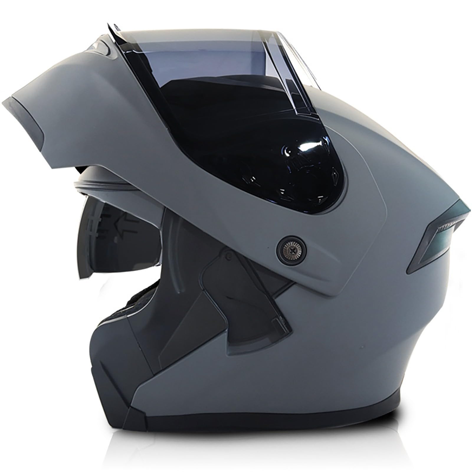 Motorradhelm Integralhelm Motorradhelm Mopedhelm Comfort, Integralhelm Mit Sonnenblende ECE/DOT-Zugelassen Motorrad-Integralhelm T,S/{55~56cm} von FKPYVKUJ